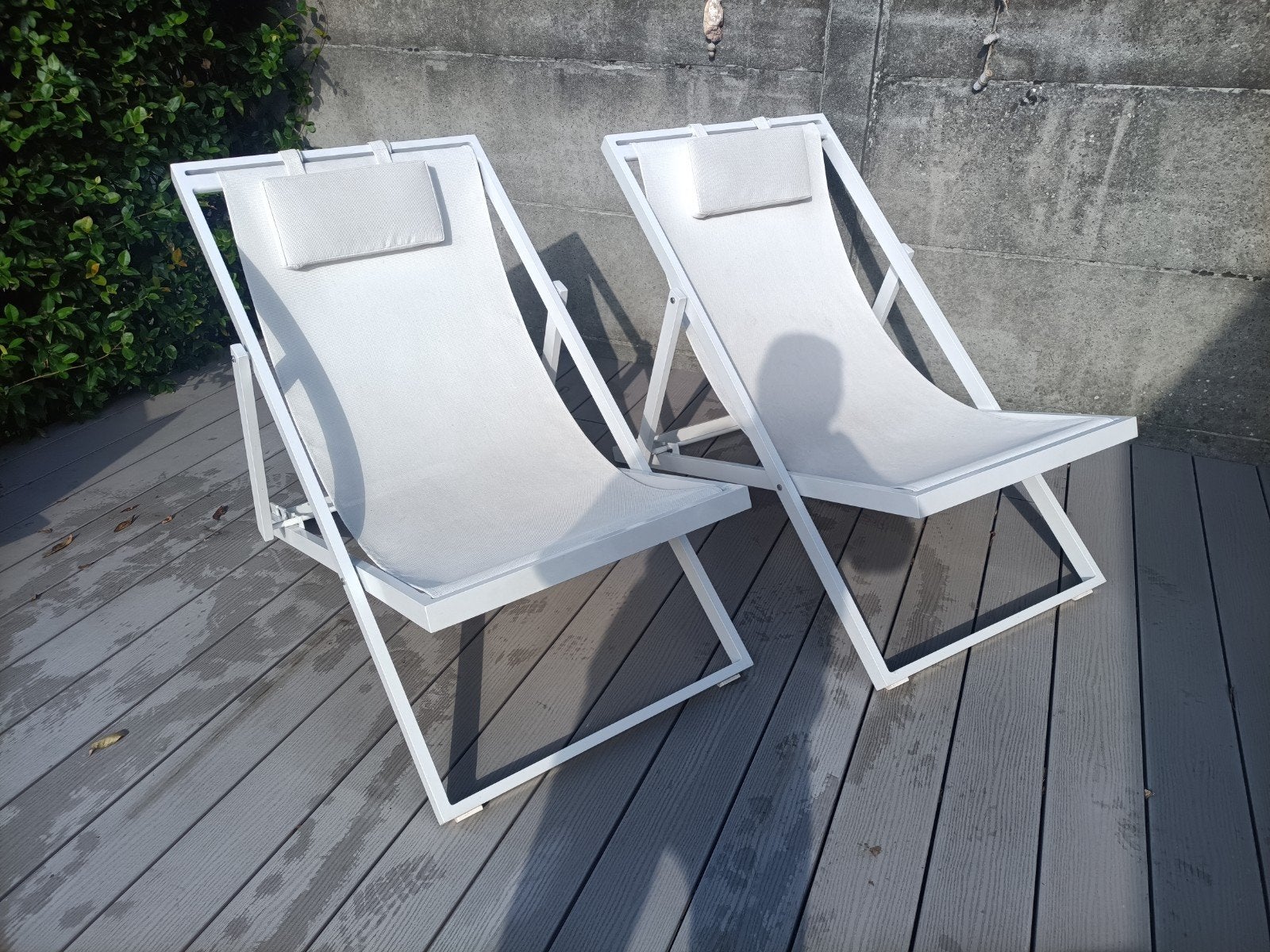 2 sun loungers, Tuin en Terras, Ophalen, Zo goed als nieuw, Aluminium