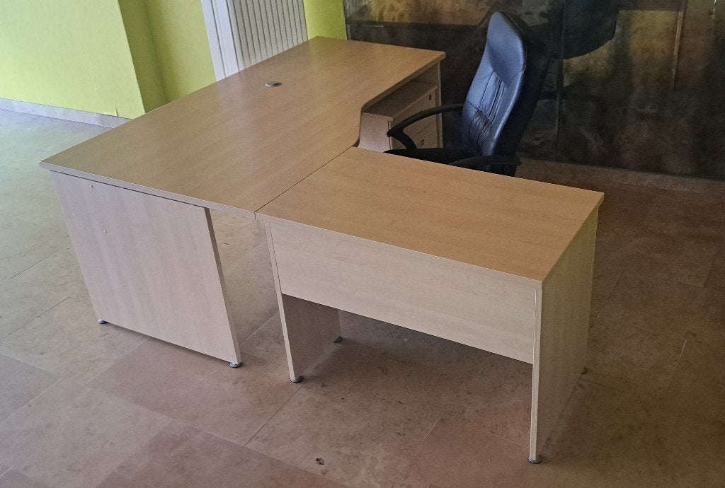 Bureau, Ophalen, Hout, Hoekbureau, Zo goed als nieuw