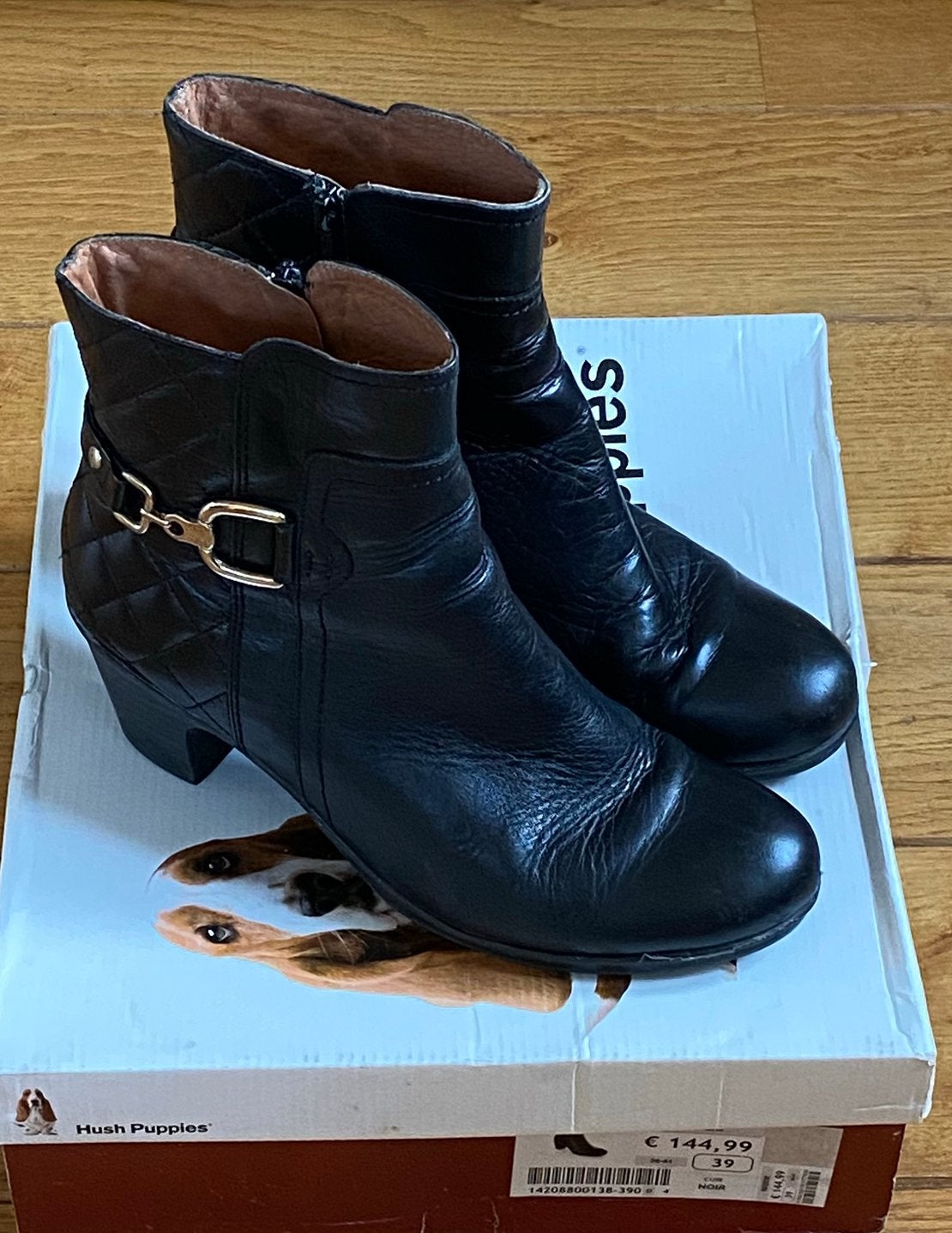 Bottines en cuir Hush Puppies pour femme taille 39, Vêtements | Femmes, Boots et Botinnes, Porté, Noir, Envoi