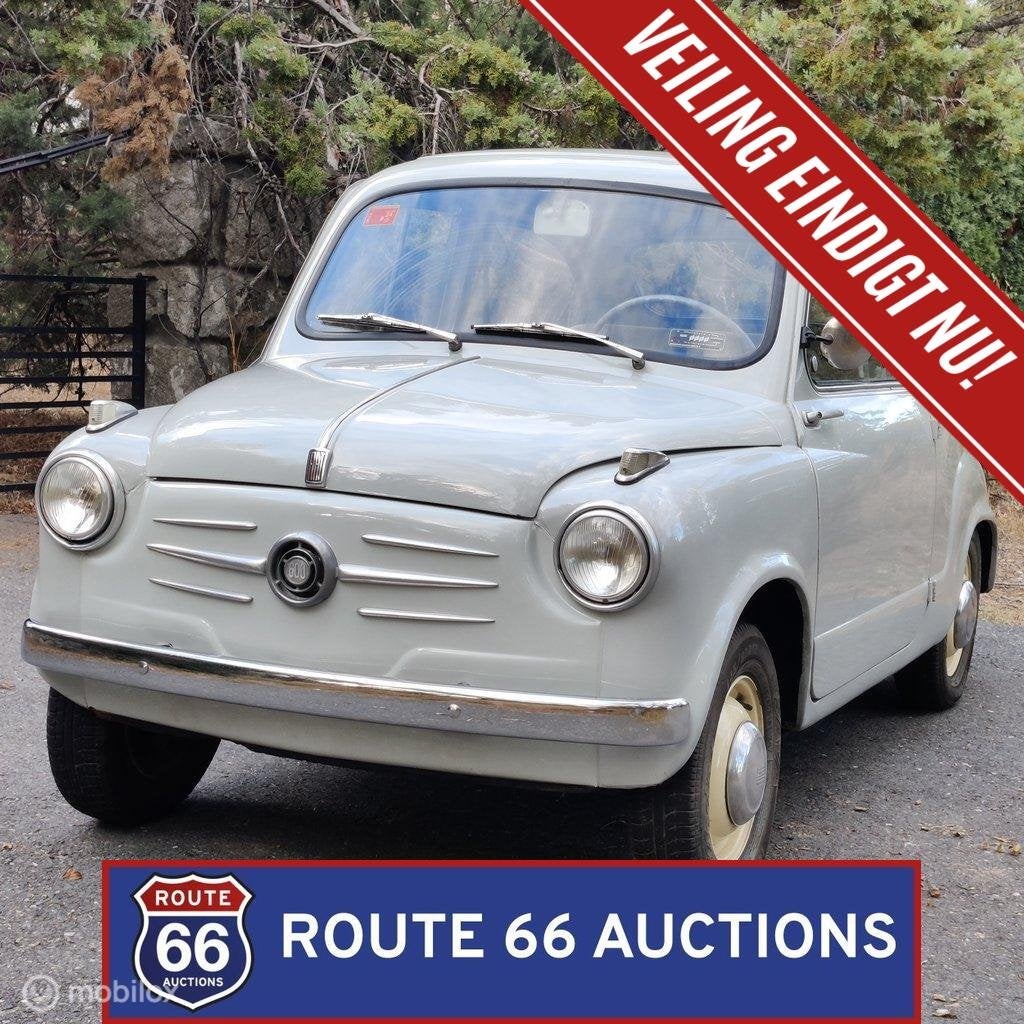 Fiat 600 | 1955 | Route 66 Auctions, Autos, Achat, Entreprise, Boîte manuelle, Autre carrosserie