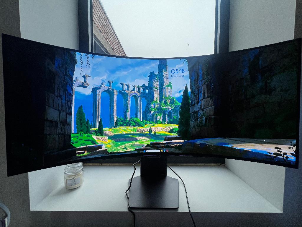 LG UltraGear 45GS95QE 45 Curved monitor, Gaming, Autres types, Moins de 1 ms, Comme neuf