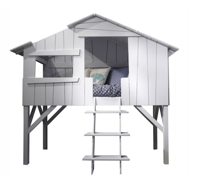 Lit cabane Mathy by Bols (mdf+sapin) + Matelas, Enfants & Bébés, Matelas, Enlèvement, 100 cm ou plus, 180 cm ou plus