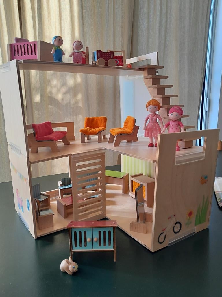 Haba poppenhuis met toebehoren., Kinderen en Baby's, Speelgoed | Poppenhuizen, Ophalen, Poppenhuis