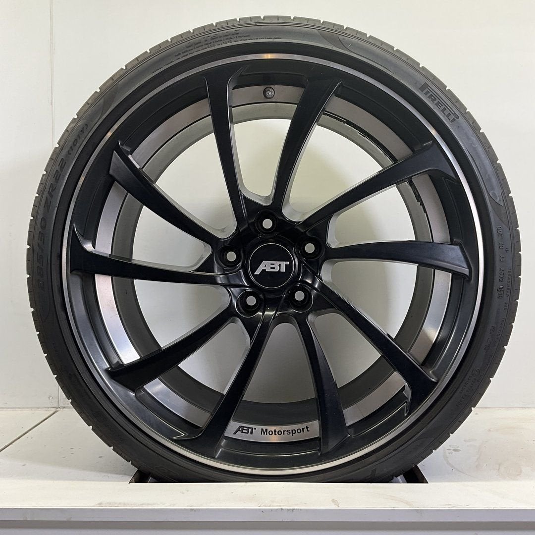 DEMO ABT AUDI PORSCHE SET VELGEN + ZOMERBANDEN 22 INCH, Pneus et Jantes, 285 mm, Véhicule de tourisme, Pneus été