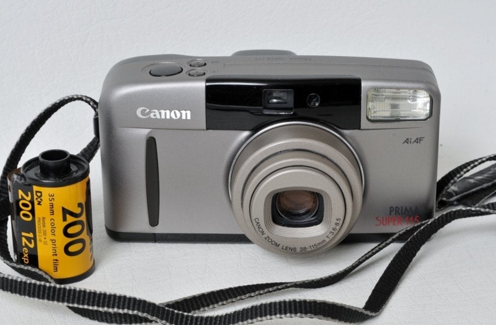 Canon Prima zoom 115 + l’étui    Argentique, Enlèvement ou Envoi, Comme neuf, Compact, Canon