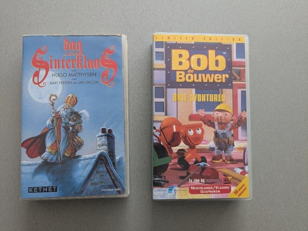 Video cassette Dag Sinterklaas en Bob de Bouwer, Cd's en Dvd's, Ophalen of Verzenden, Zo goed als nieuw, Kinderprogramma of -film