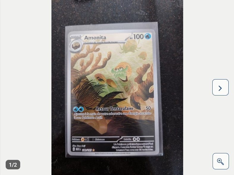 Carte Pokémon / Amonita-180/165-151, Enlèvement ou Envoi, Neuf, Autres types