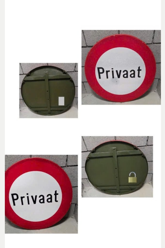 privaat verkeersborden, Ophalen