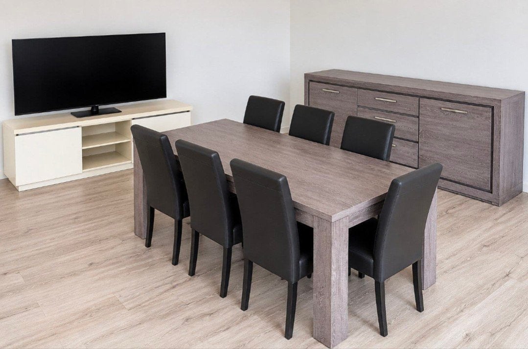 ENSEMBLE DE SALLE À MANGER COMPLET : TABLE À MANGER/6 CHAISE, Maison & Meubles, Enlèvement