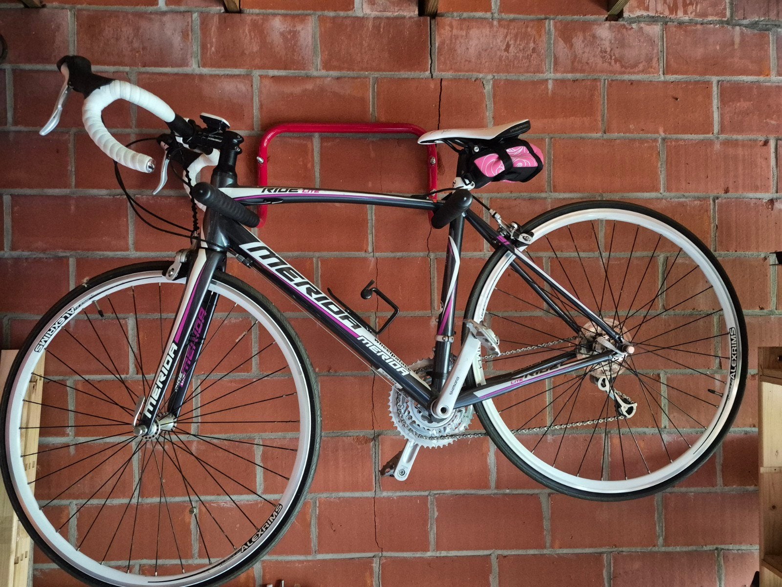 Koersfiets, Fietsen en Brommers, Fietsen | Racefietsen, Velgrem, Aluminium, Zo goed als nieuw, Dames
