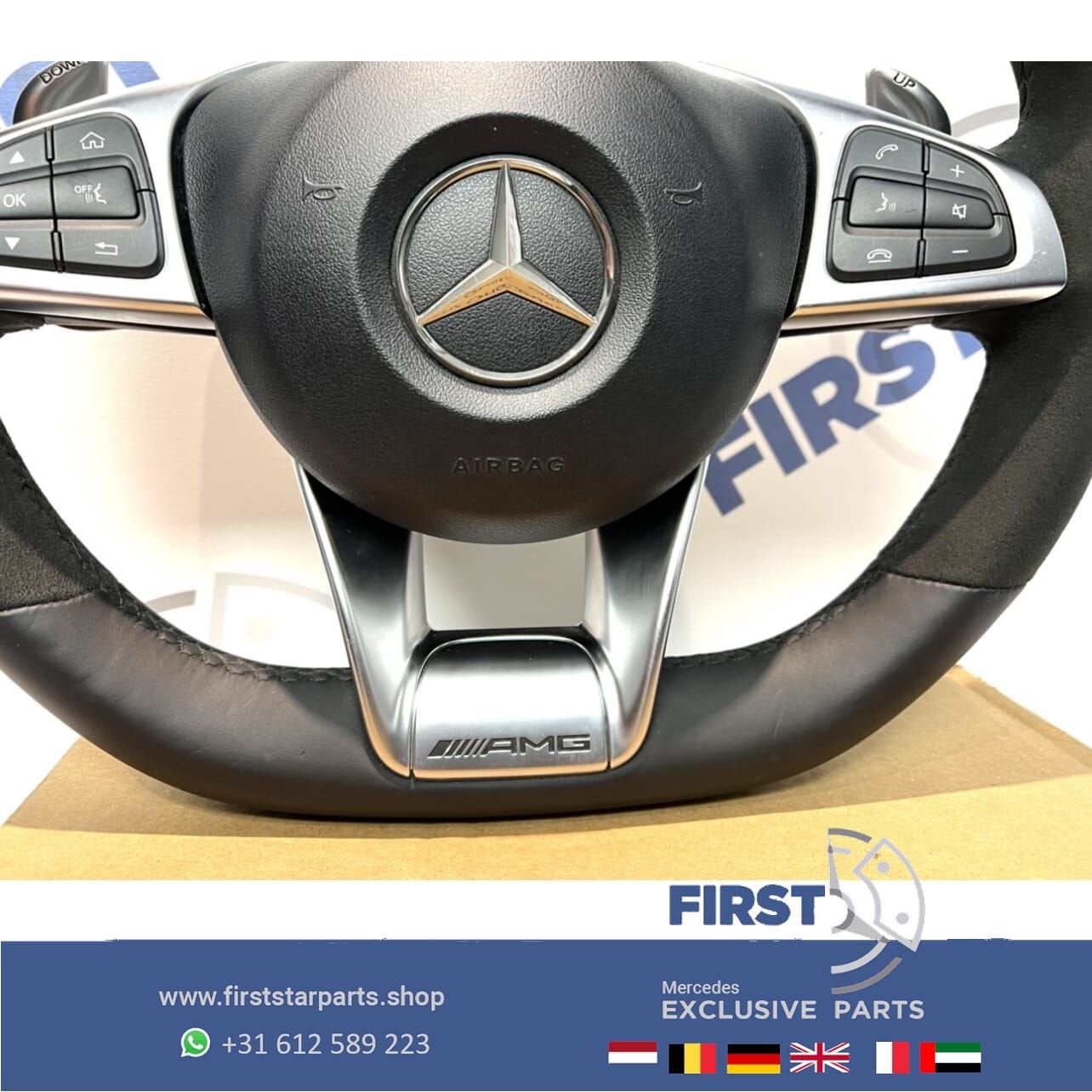 63 AMG STUUR + AIRBAG C63 GLC63 KLASSE W205 C W253 C253 GLC, Gebruikt, -, Ophalen of Verzenden, -