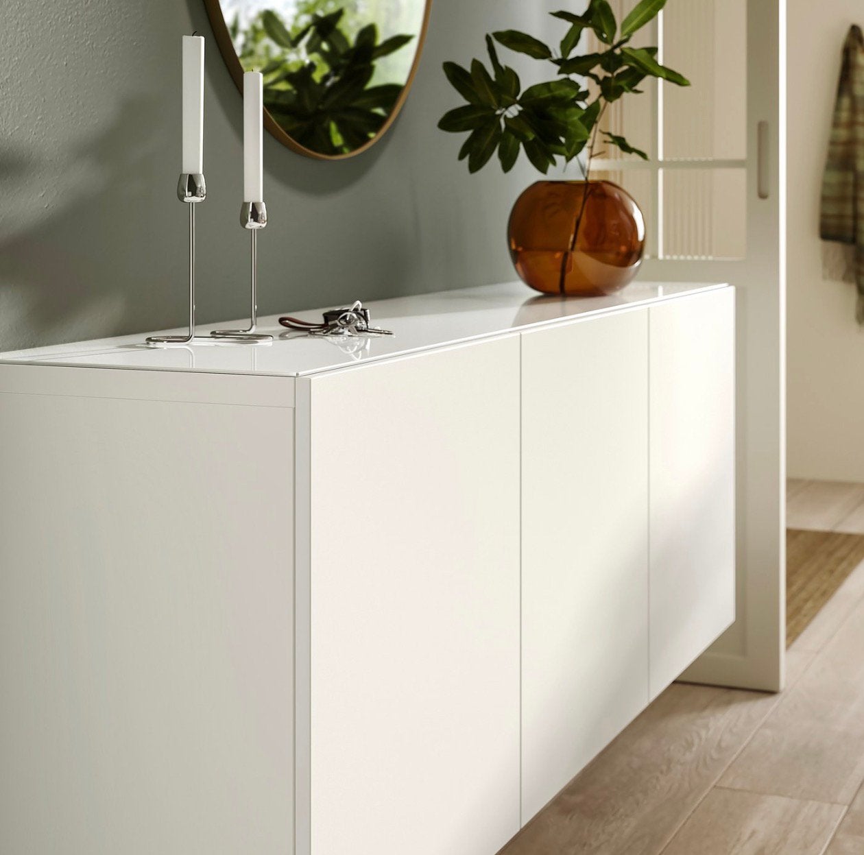 Plateau verre IKEA BESTA, Enlèvement, Comme neuf