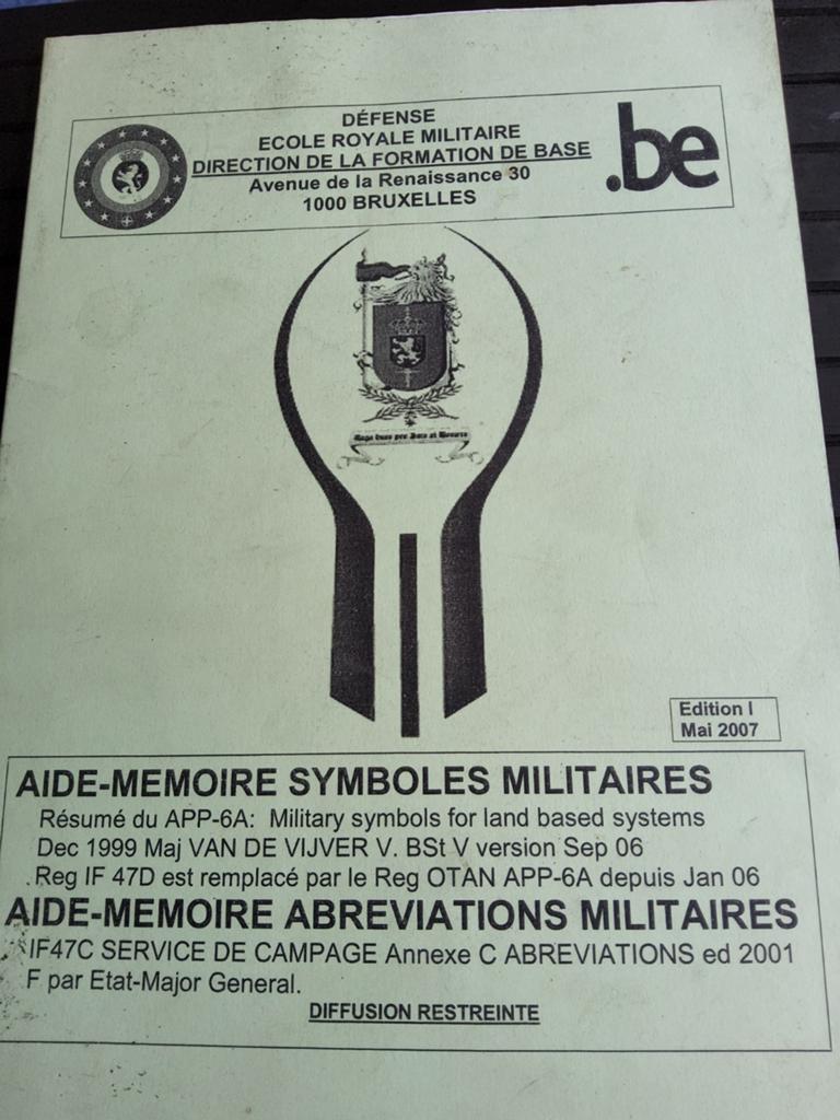 Aide memoire symboles .ilitaires, Enlèvement ou Envoi