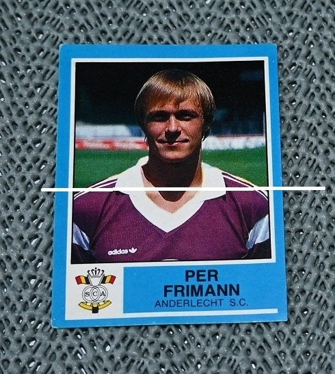 Panini Football 87 RSC Anderlecht/Per Frimann, Collections, Envoi, Comme neuf, Affiche, Image ou Autocollant