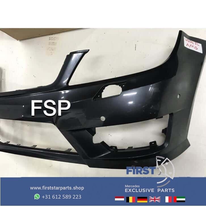 W204 AMG voorbumper Mercedes C Klasse 2007-2011 zwart C204, Gebruikt, -, Voor, Ophalen of Verzenden