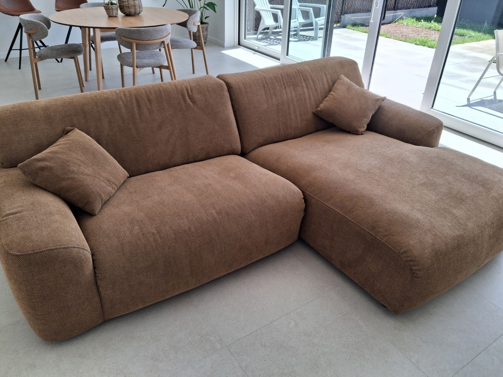Hoeksalon + pouf, Huis en Inrichting, Zetels | Complete zithoeken, Ophalen