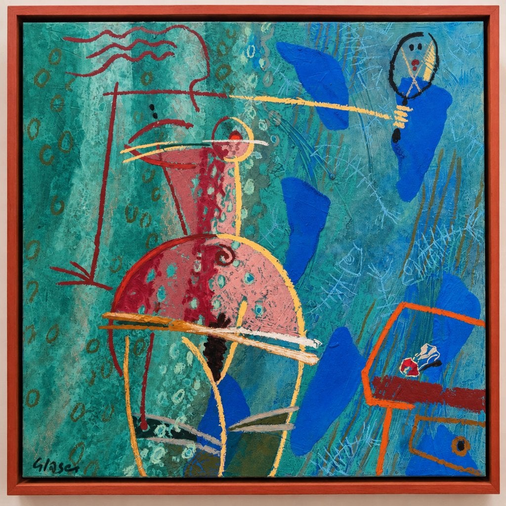 Vanitee van Georg Glaser (2001), Abstrait, Peinture à l'huile, Bois, Enlèvement ou Envoi