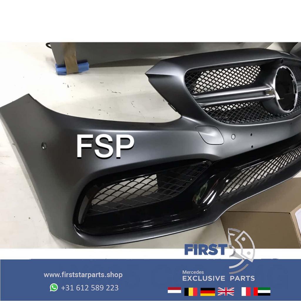 W205 C63 AMG VOORBUMPER COMPLEET Mercedes C Klasse 2014-2019, Utilisé, -, Avant, -