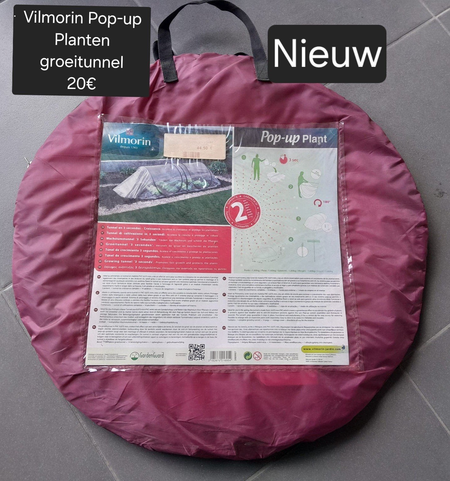 Vilmorin Pop-up plantengroeitunnel NIEUW, Enlèvement ou Envoi