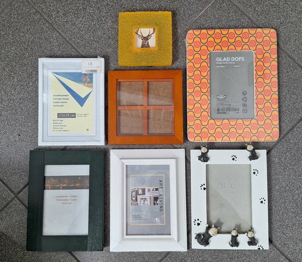 Te koop diverse fotolijstjes (in verschillende formaten)., Suspendu, Enlèvement ou Envoi, Multicolore, Comme neuf