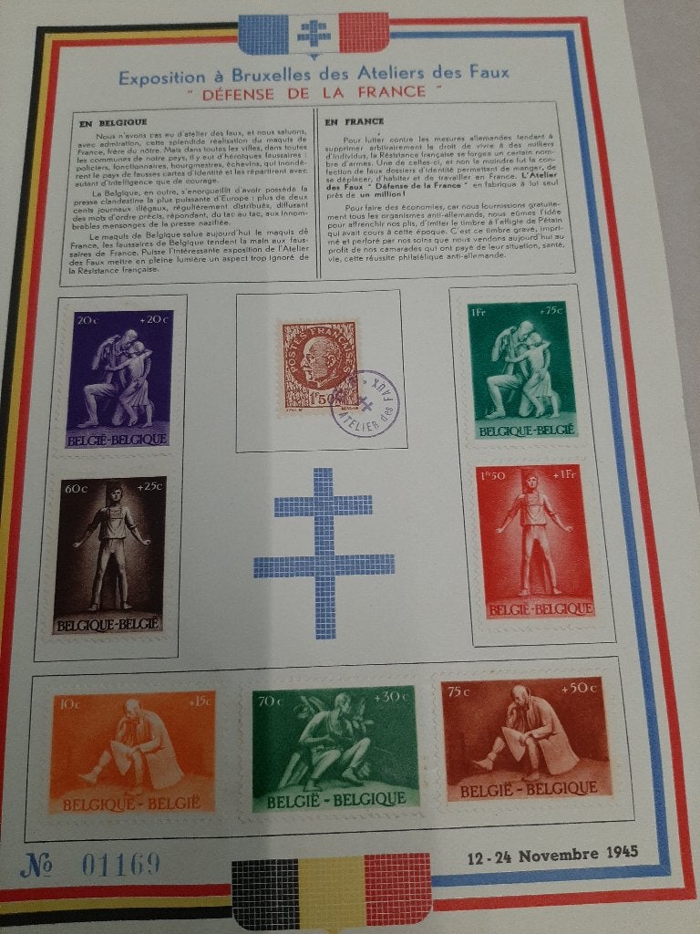 Postzegels Ateliers des Faux 1945, Ophalen