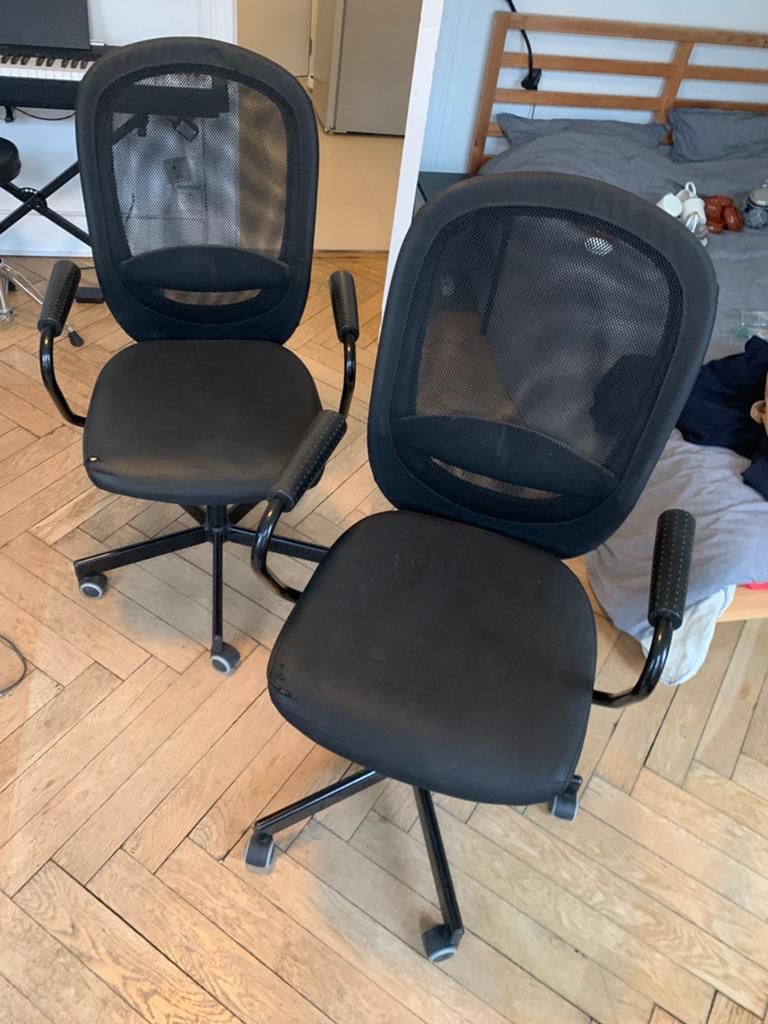 2 chaises de bureau ikea, Maison & Meubles, Enlèvement, Utilisé