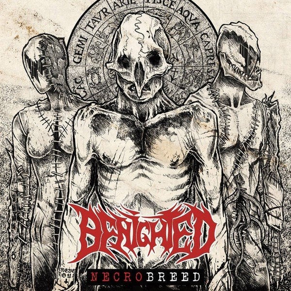 BENIGHTED - Necrobreed (Red/Grey Marbled Vinyl) LP, Limited edition, Ophalen of Verzenden, Nieuw in verpakking, 12 inch