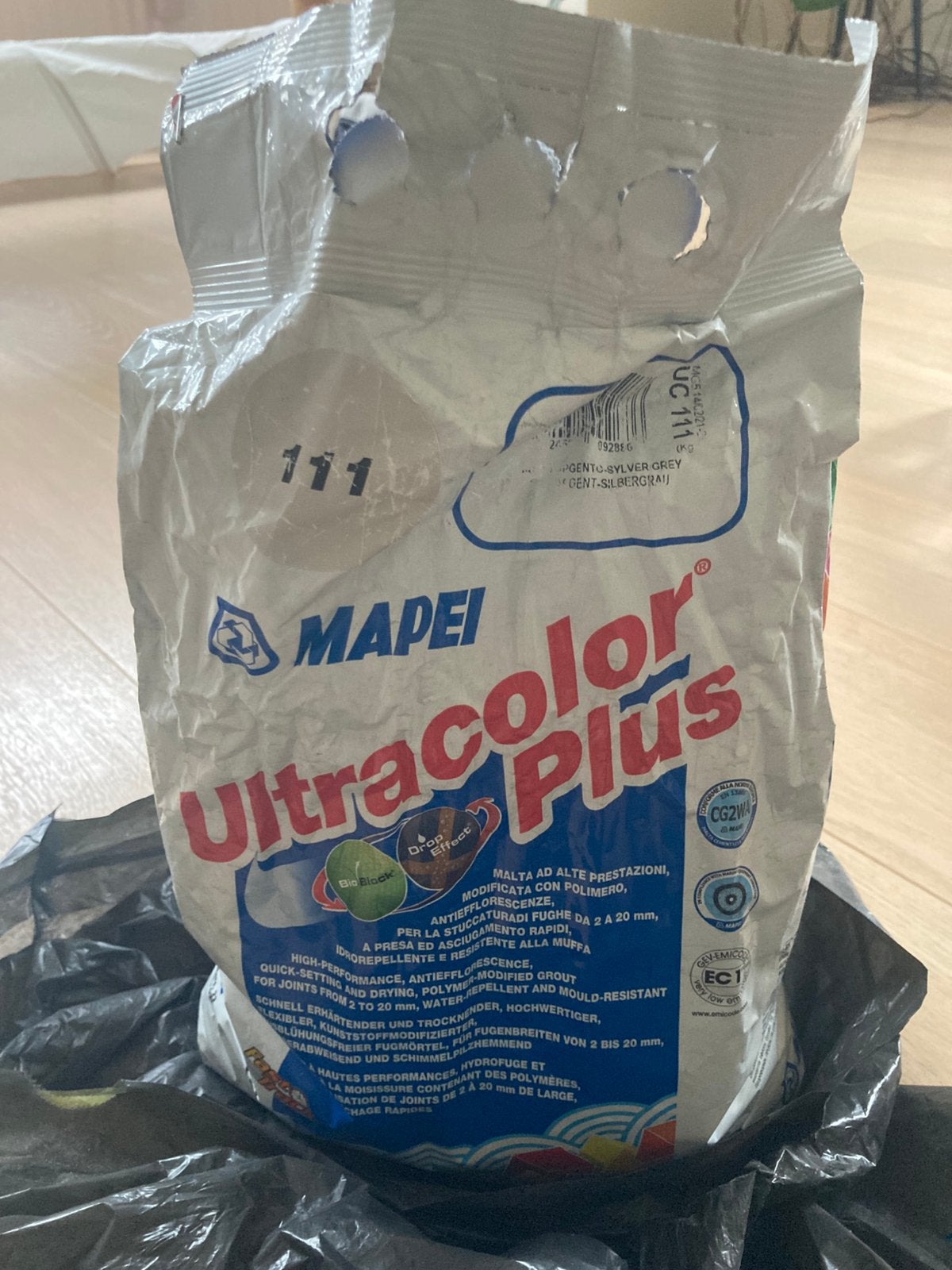 Waterafstotende voegmortel Mapei ultra color plus, Doe-het-zelf en Bouw, Ophalen, Gebruikt