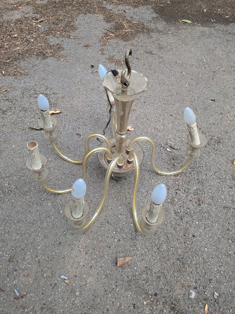 lustre en verre italien, Maison & Meubles, Verre, Enlèvement, Utilisé, E14 (petit)
