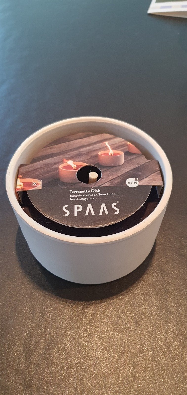 SPAAS kaars met terracotta tuinschaal, Overige merken, Nieuw, Ophalen of Verzenden, Kaars