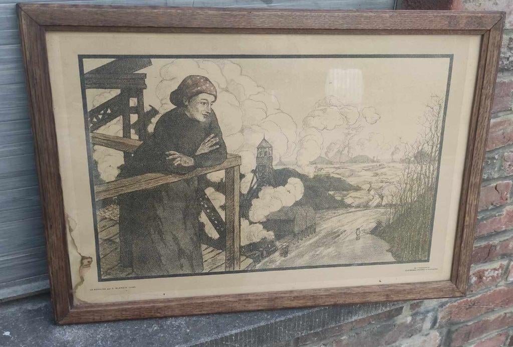 lithographie la boraine signe andre blandin, Enlèvement ou Envoi