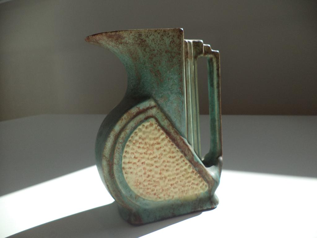 Vroege Art Deco c1920/'30 kruik Faïencerie de Thulin 1018, Antiquités & Art, Art | Objets design, Enlèvement ou Envoi