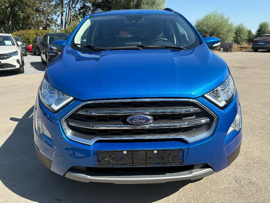 Ford Ecosport 1.0 125 pk EcoBoost Titanium + Veel opties, Voorwielaandrijving, Dealer onderhouden, Blauw, Leder en Stof