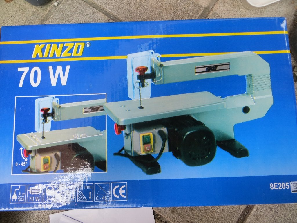 Kinzo figuurzaagmachine 8E205 - 70W, Doe-het-zelf en Bouw, Gebruikt, Kinzo, Ophalen of Verzenden, 30 tot 70 mm