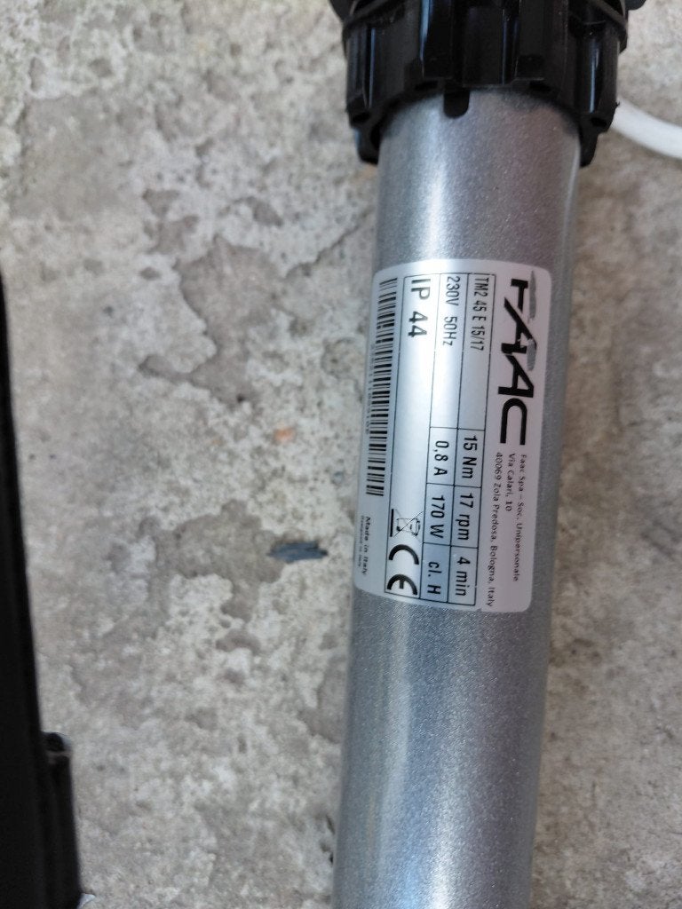 Faac TM2 45 E buismotor 15NM, Doe-het-zelf en Bouw, Rolluiken, Ophalen of Verzenden, Gebruikt