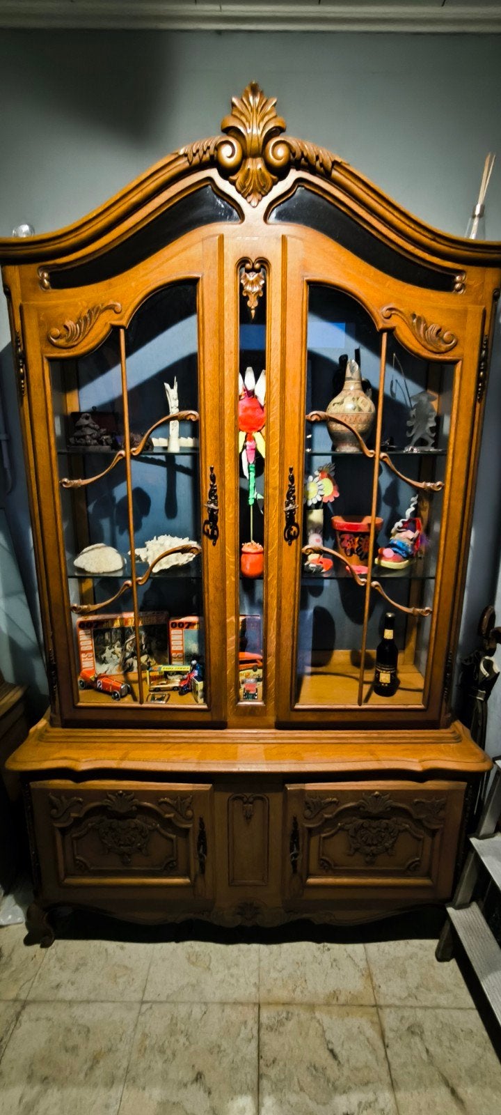 Armoire de style Louis XV, chêne massif, Antiquités & Art, Enlèvement
