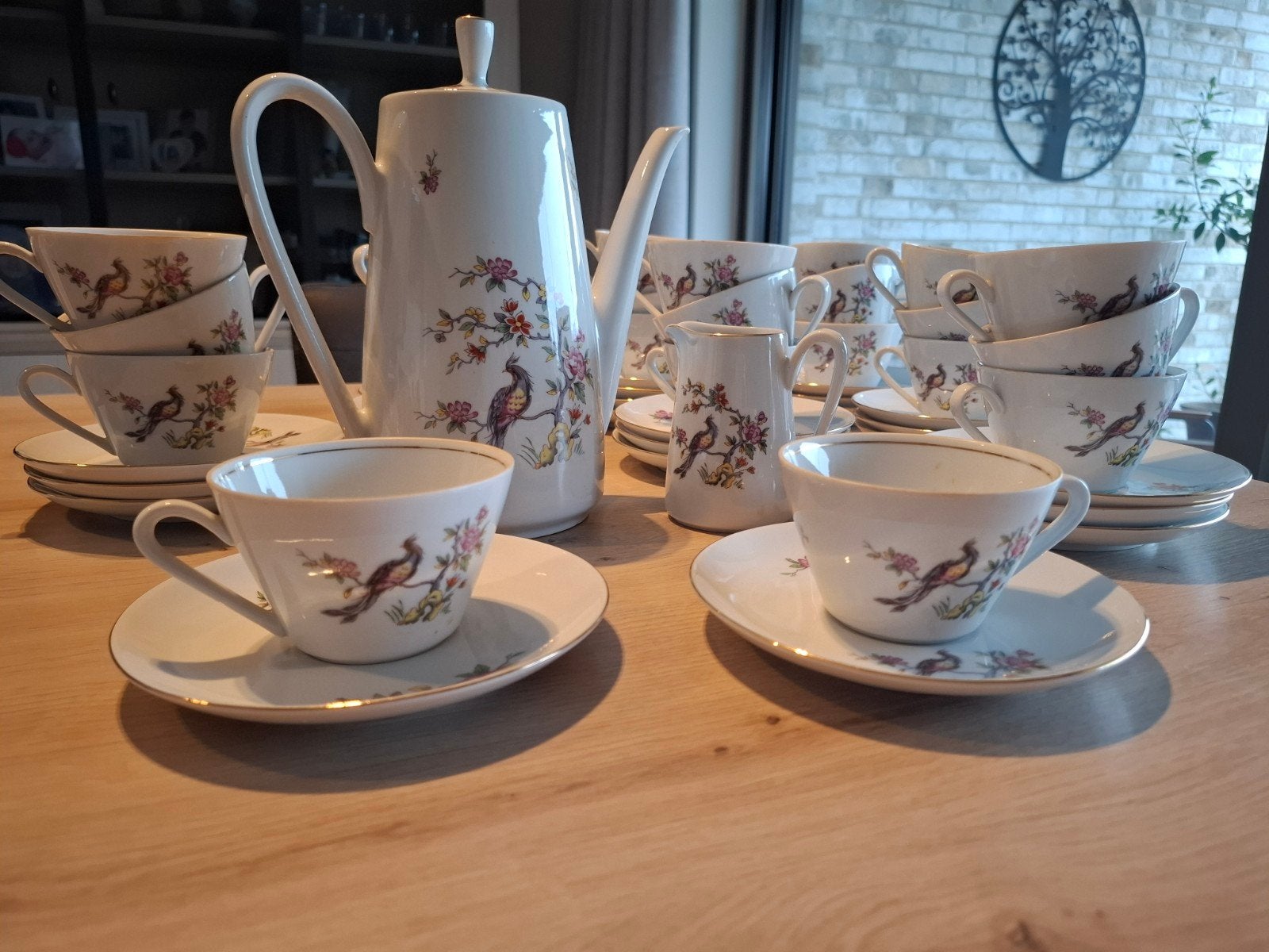 oud koffieservies, Ophalen