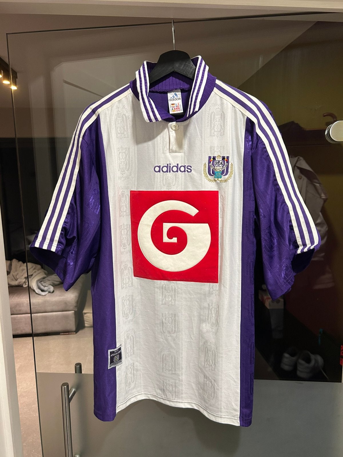 Maillot RSC Anderlecht 1997/98 – Domicile, Sports & Fitness, Taille XL, Enlèvement ou Envoi, Comme neuf, Maillot