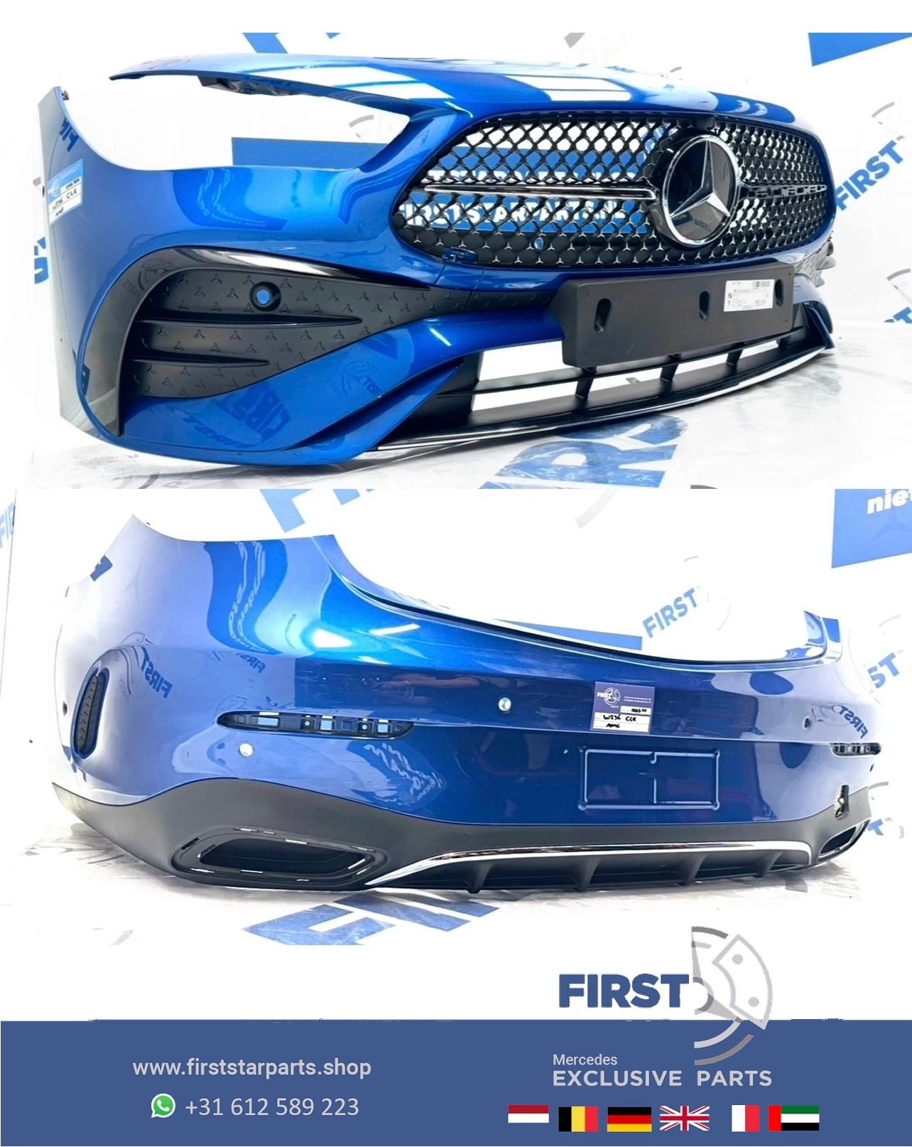 CLE C236 AMG PAKKET A236 W236 AMG VOORBUMPER + ACHTERBUMPER, Gebruikt, -, Ophalen of Verzenden, Bumper