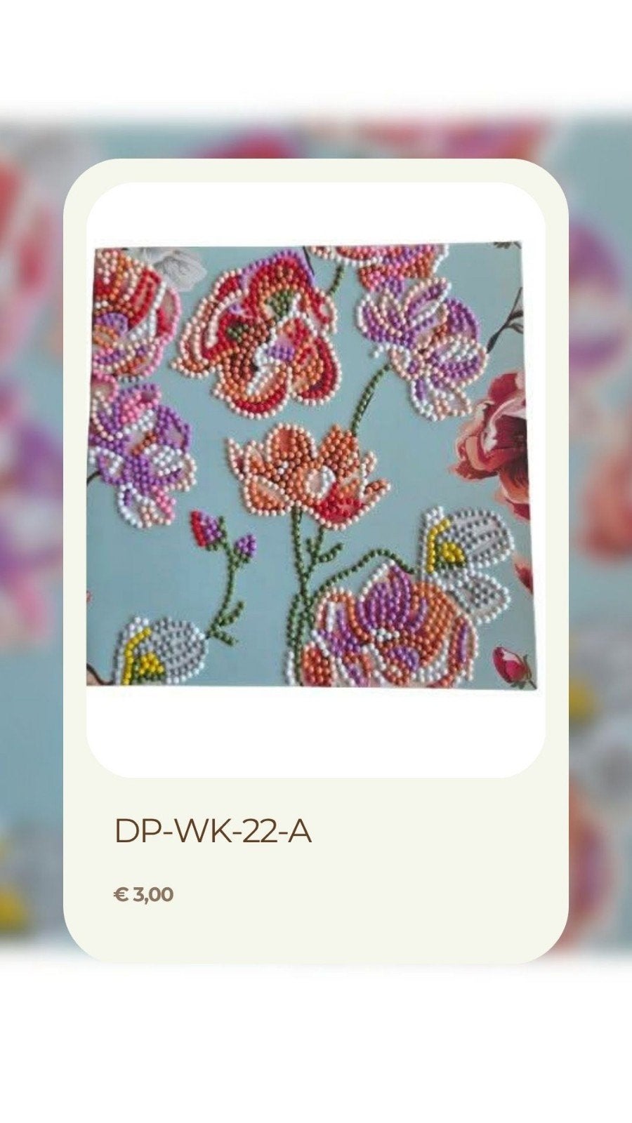 Wenskaart- Bloemen, Hobby en Vrije tijd, Kaarten | Zelfgemaakt, Ophalen of Verzenden, Nieuw