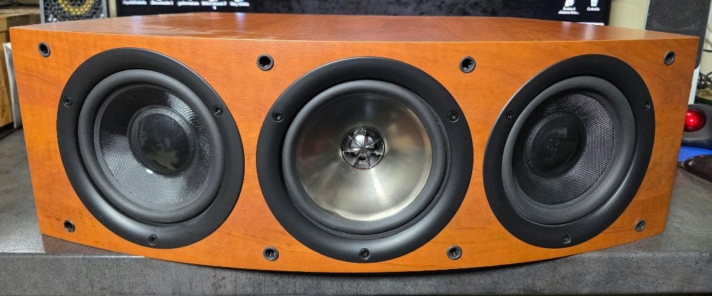 Kef IQ 60C Bois de cerisier, TV, Hi-fi & Vidéo, Autres marques, Comme neuf, Enlèvement, 70 watts ou plus