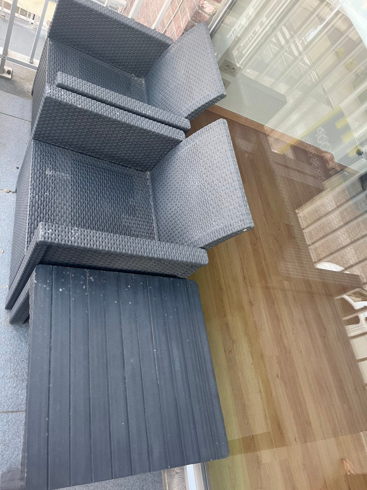 Loungeset 2 stoelen met tafeltje, Ophalen, Zo goed als nieuw