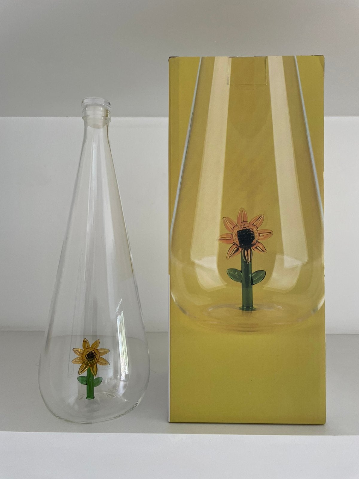 Balvi fles, Ophalen of Verzenden, Nieuw, Geel, Glas