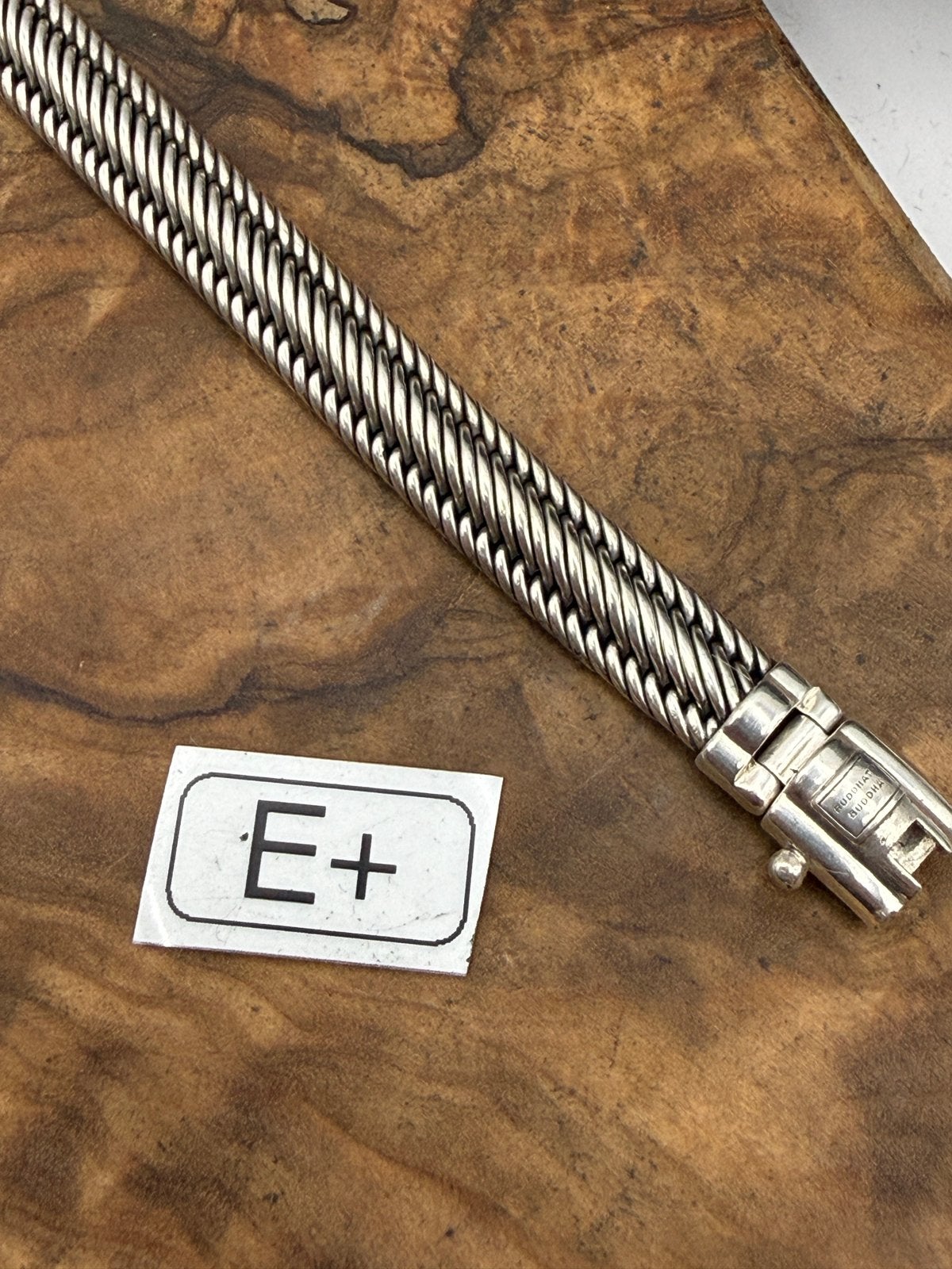 “EDWIN MINI” buddha to buddha 20,5cm• Maat: E+ “GEPOLIJST”, Ophalen of Verzenden, Zo goed als nieuw, Zilver, Zilver