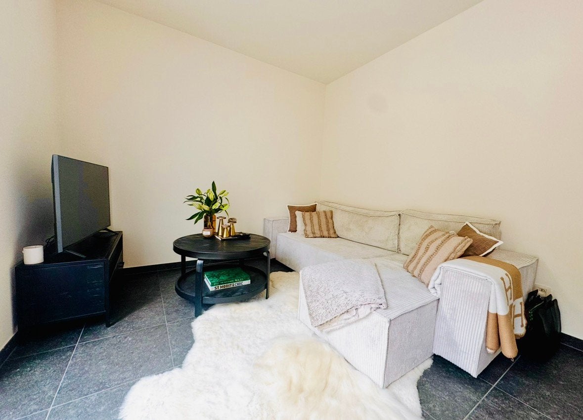 Hoek-slaapbank, Huis en Inrichting, Ophalen, Gebruikt, Beige
