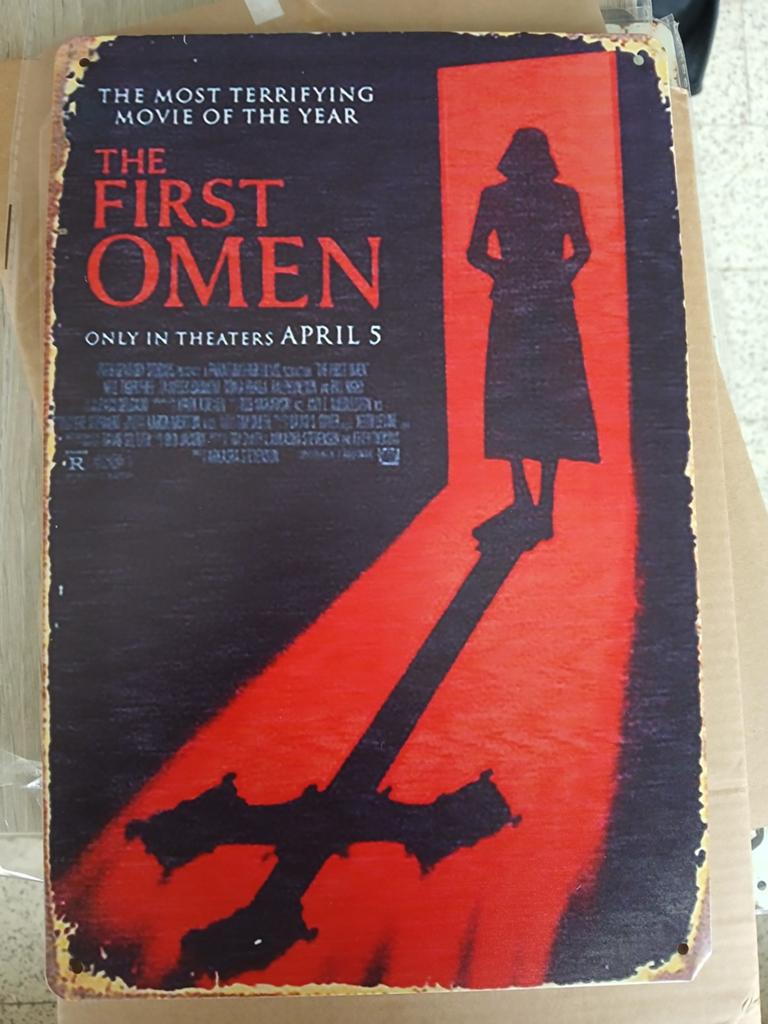 THE OMEN FILMPOSTER OP METAAL 20 OP 30 CM, Ophalen of Verzenden
