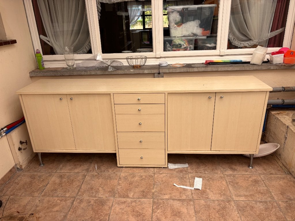 Belle armoire de rangement pour une buanderie ou un salon, 200 cm ou plus, Avec tablette(s), Enlèvement, Utilisé