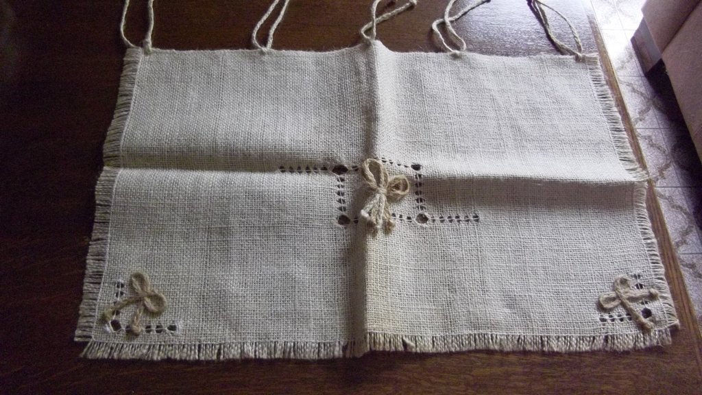 Juten Gordijntje - Nieuw handwerk, Huis en Inrichting, Stoffering | Gordijnen en Lamellen, Ophalen of Verzenden, Nieuw, Crème