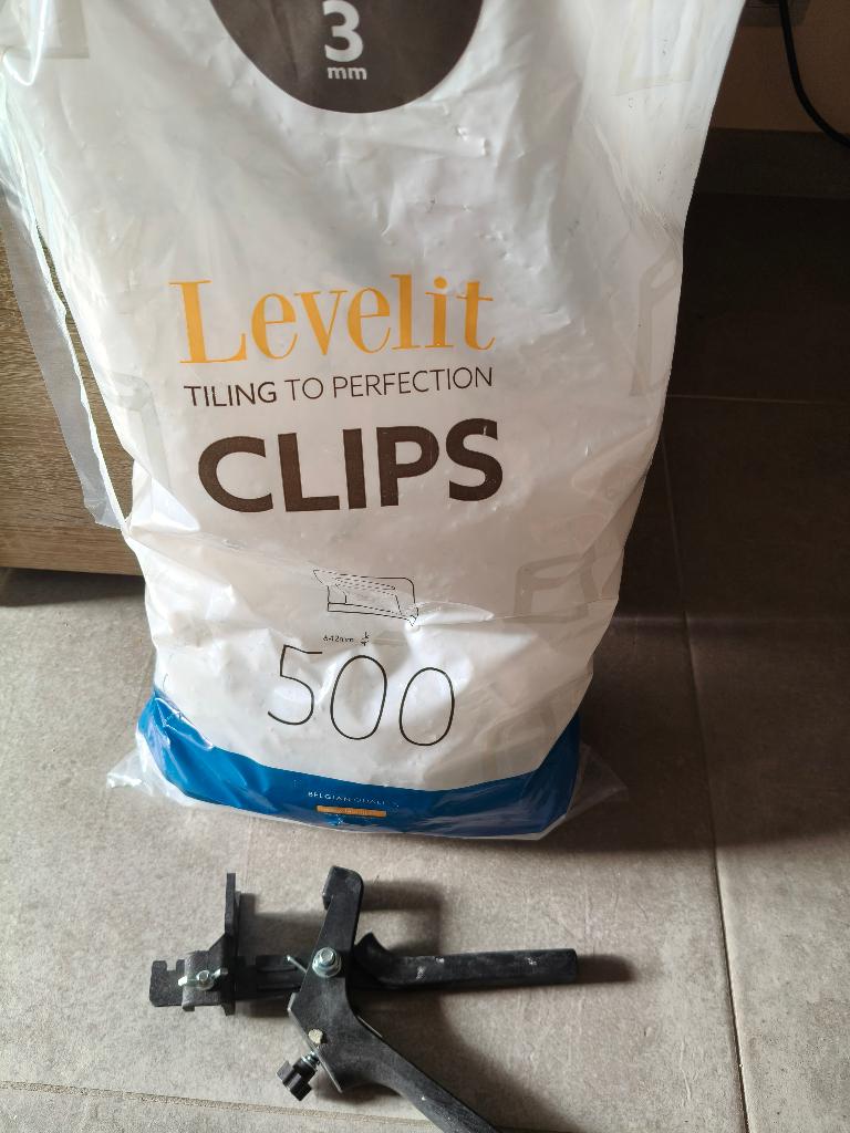 level clips + tang, Doe-het-zelf en Bouw, Tegels, Ophalen, Nieuw, Overige materialen, Vloertegels