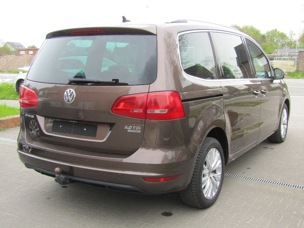Vw Sharan 2.0 TDI Automaat, Auto's, Volkswagen, Euro 5, Monovolume, Zwart, 4 cilinders